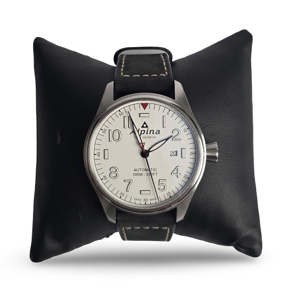Alpina Startimer Pilot Automatic White Dial Stainless Steel AL-525S4S6 Full Set